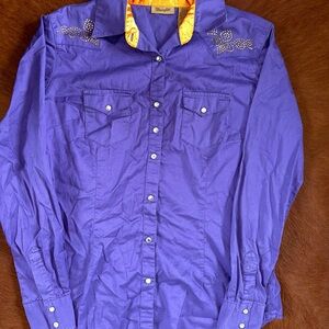 Wrangler Purple Western Shirt